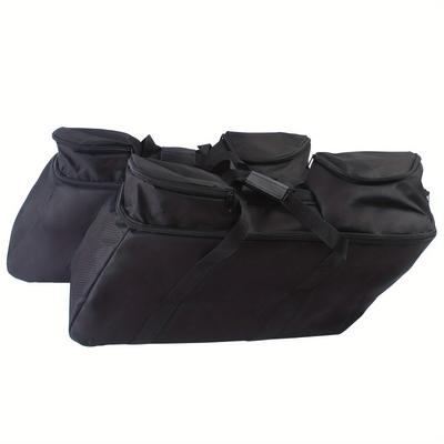 TEMU Motorcycle Black Saddlebag Luggage Soft Liners For Touring Electra Street Road Glide Classic Cvo Fltr Tour Pack Image