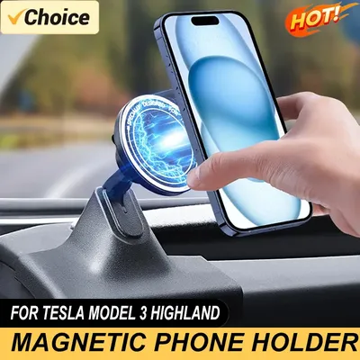Für Tesla Modell 3, Highland MagSafe Handy Ständer Fahren Position Einstellbare Magnetische Auto Image