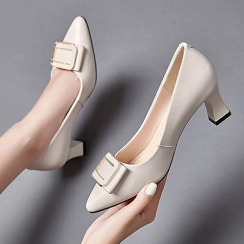 Women Cute Pointed Toe Light Weight Office Stiletto Heel Shoes Zapatos De Mujer Lady Sexy Party Black Comfort Heel Pumps A267