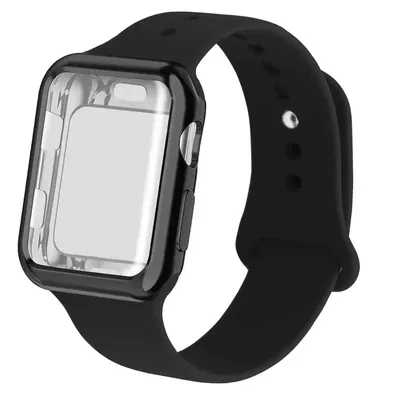 Gehäuse + Armband für Apple Watch Band 44 mm 40 mm 42 mm 38 mm Zubehör Sport Silikongürtel Correa Image