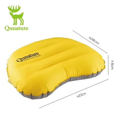 Qunature Inflatable Camping Pillow, Lightweight Comfortable Travel Pillow for Outdoor Hiking, Backpacking, Airplane