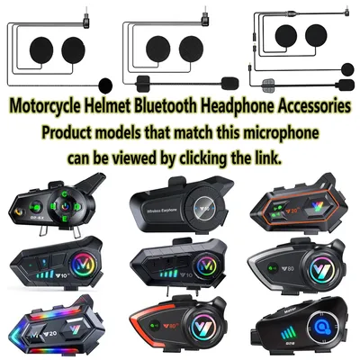 Motorrad Helm Bluetooth Headset Intercom Mikrofon Universal Zubehör Vollhelm Halbhelm 3/4 Helm Mikrofon Image