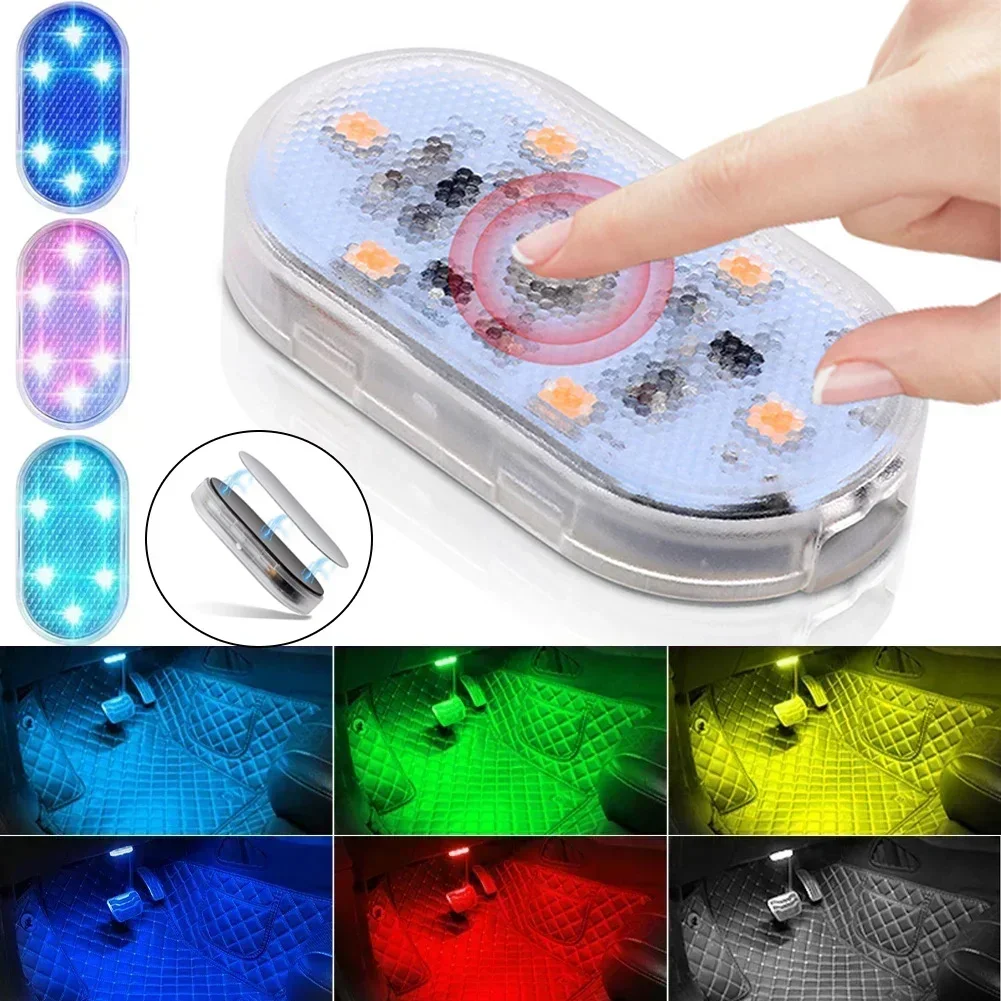 Drahtlose Auto LED Touch Lichter Magnetische Innen Licht Auto Tür Licht Dach Decke Lampe Lesen Lampe USB Aufladbare 5V