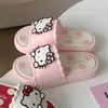 Hello Kitty Cartoon Animation Peripheral Summer Home Badezimmer Anti-Rutsch-Sandalen Weiche Sohle kann draußen getragen werden Strandsandalen