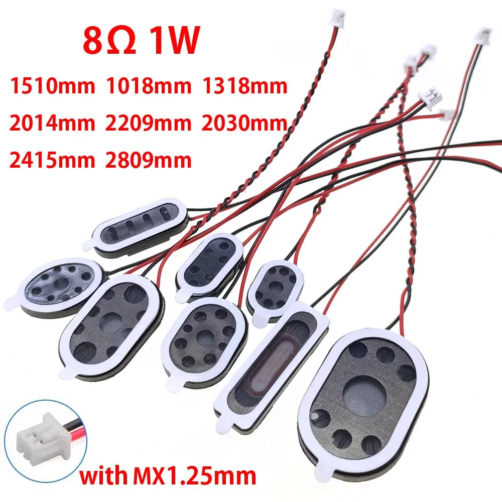 8 Ohm 1 Watt Lautsprecher Telefon Tablet Mikrolautsprecher 8 Ω 1 W 1510 1018 1318 2014 2209 2030 2415 2809 kleiner Sprachhorn-Anschluss MX1,25 m Image