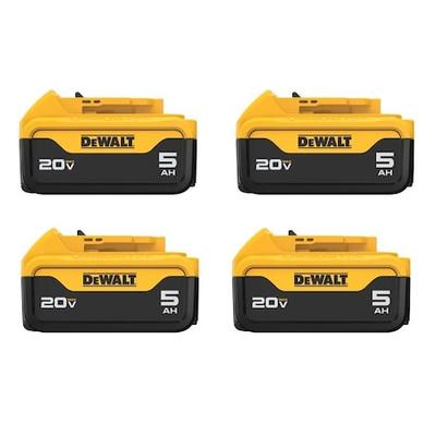 DEWALT (4) DCB205 20V MAX XR5 PREMIUM BATTERY FOUR PACK