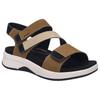 Sandale JOSEF SEIBEL "Estelle 06", Damen, Gr. 37, kastanienbraun, kombiniert, Leder, klassisch, Schuhe, Komfortschuh, Sandalette, Klettschuh mit Fußbett