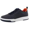 Plateausneaker TOM TAILOR, Herren, Gr. 44, blau (navy), Lederimitat, Textil, sportlich, Schuhe, Freizeitschuh, Halbschuh, Schnürschuh mit Lochmuster