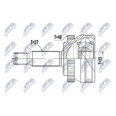 Nty Gelenksatz, Antriebswelle [Hersteller-Nr. NPZ-HY-517] für Hyundai, Kia Image