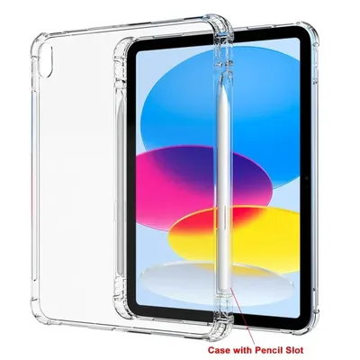 Clear Crystal Pen Holder Shockproof Air-bag Case for IPad Air Pro 13 11 2024 12.9 10 8 7 6 Air Mini