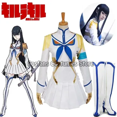 Anime Satsuki Kiryuin Cosplay Boots KILL la KILL Cosplay Costume Uniform Wigs Boots Custom Any Size