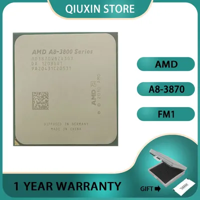 Б/у Процессор AMD A8-Series A8 3870 A8 3870K 3,0разъем FM1 ГГц четырехъядерный процессор