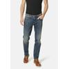 5-Pocket-Jeans HERO BY JOHN MEDOOX "Baxter Denim Relaxed Fit", Herren, Gr. 34, Länge 34, blau (vintage used), Denim/Jeans, 99% Baumwolle, 1% Elasthan, casual, straight fit lang, Jeans, Relaxed Fit Casual Clean Wash Denim Jeans für Herren