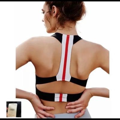 Free People Intimates & Sleepwear | Free People Nwt Black Striped Delta Sports Bra | Color: Black/Red | Size: S