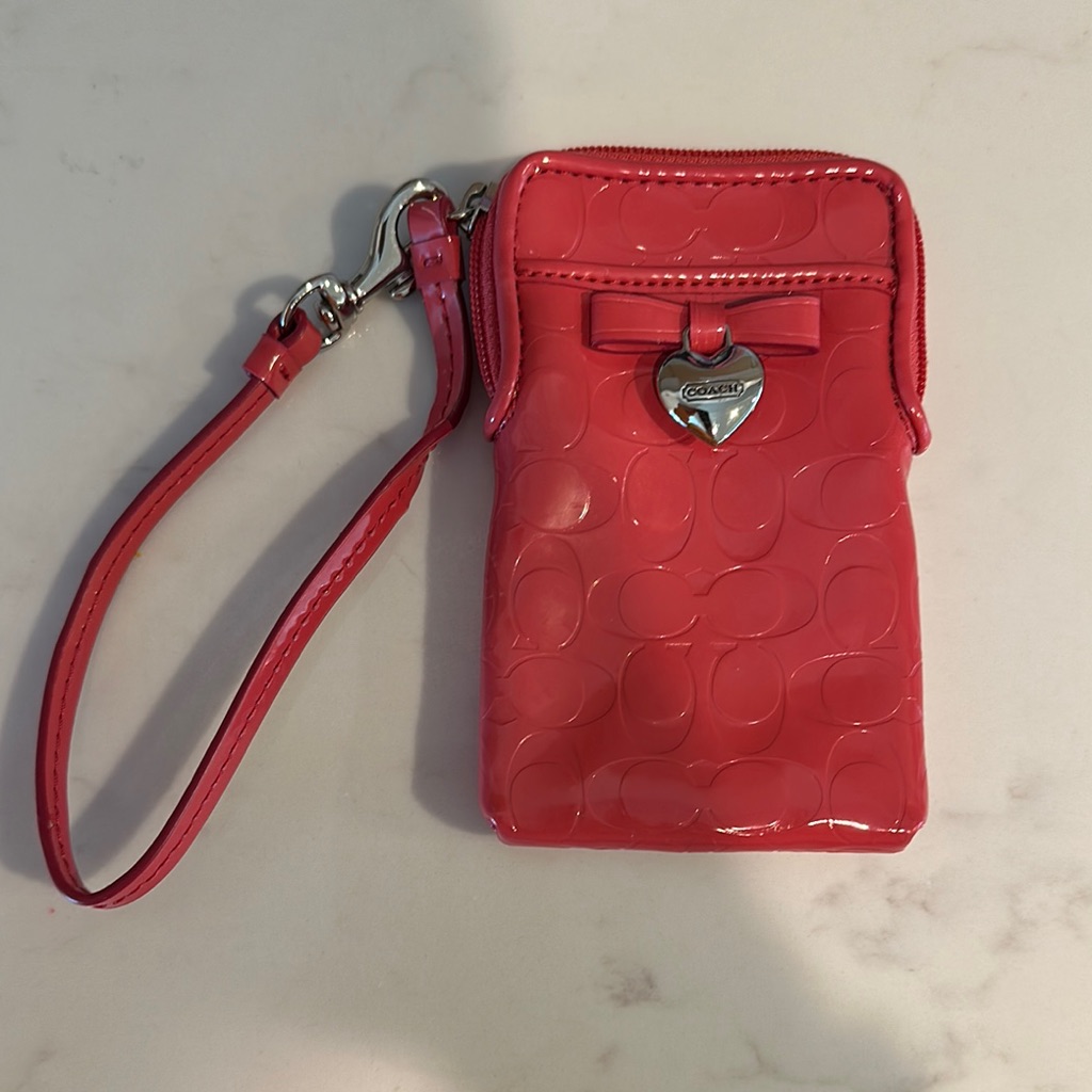 Coach Cell Phones & Accessories | Coach Pink Wristlet Phone Case | Color: Pink | Size: 3.5”X5.5” 1/2 Inch Deep
