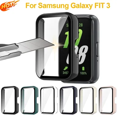 Glas + Hülle für Samsung Galaxy Fit 3, Zubehör-PC, Rundum-Stoßstangenschutz für Samsung Galaxy Fit3 Image
