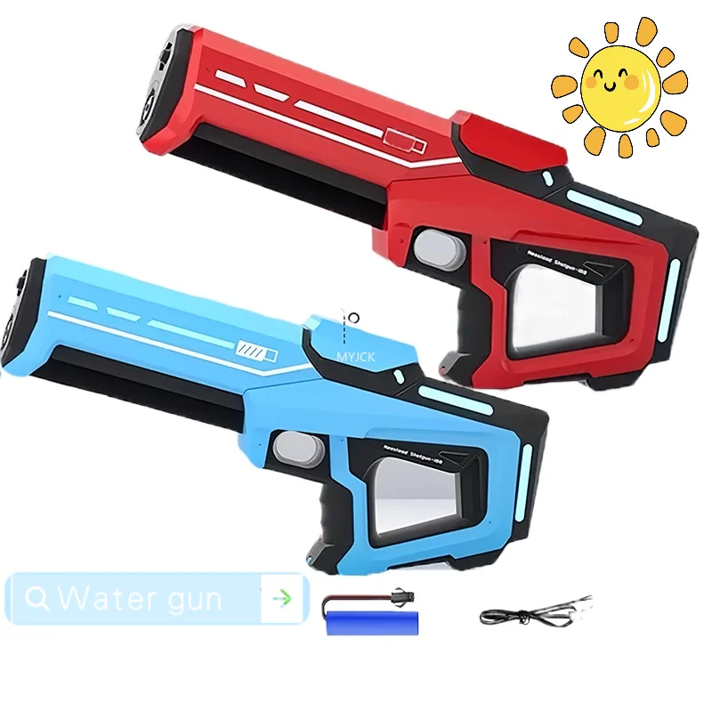Elektrische Wasser Pistolen Für Erwachsene Leistungsstarke Spritzen Automatische Wasser Saug Wasser Blasters Sommer Outdoor Strand Spielzeug Für jungen Kind Geschenk Image