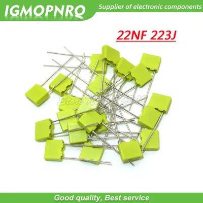 20 Stück Korrektur kondensator 22nf 223j 100V 5mm Polypropylen-Sicherheits kunststoff folien Image