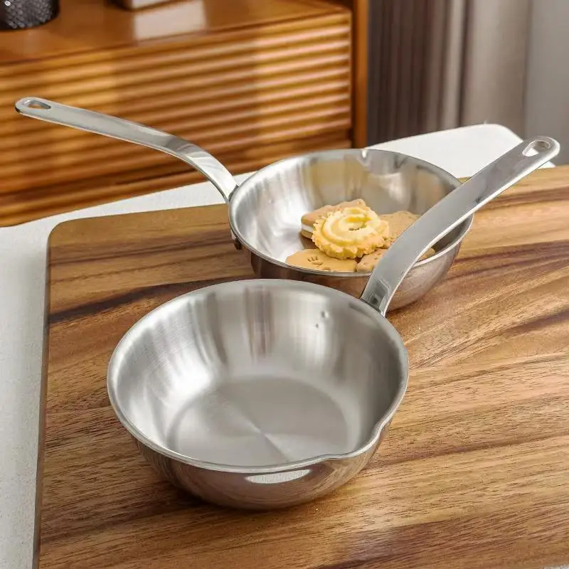 Mini poêle à œufs de 12CM, Wok, Pot à huile, soupe en acier inoxydable 304, Pot à lait domestique, casserole de cuisine, outils de cuisine, accessoires d'ustensiles de cuisine