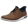 Slip-On Sneaker RIEKER, Herren, Gr. 45, bunt (braun, dunkelblau), Lederimitat, Textil, sportlich, Schuhe, Slipper, Schlupfschuh, Halbschuh mit Ready2GO Ausstattung