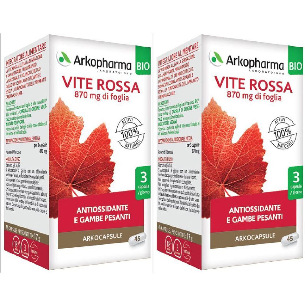 Arkopharma Arkocapsule® Vite Rossa 2x45 pz Capsule
