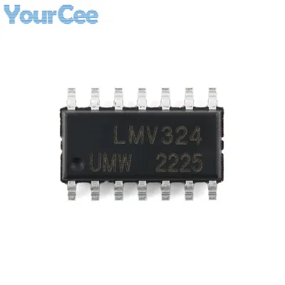 20pcs/5pcs LMV324 LMV324IDR SOP-14 Quad Low Power Rail-to-Rail Operational Amplifier Chip IC