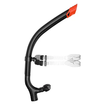 Original Center-Mount Swimmer's Snorkel for Lap Swimming and Swim Training Silicone Mouthpiece