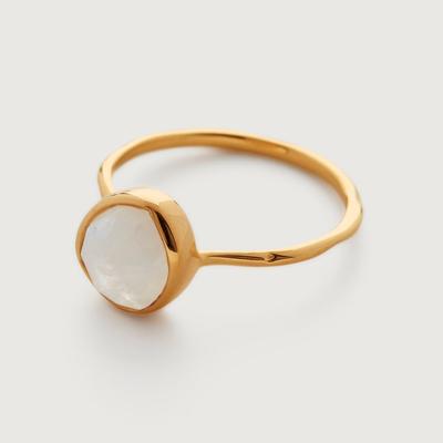Siren Moonstone Stacking Ring, Gold Vermeil on Silver