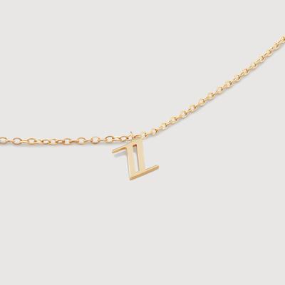 Gold Mini Initial Z Chain Necklace