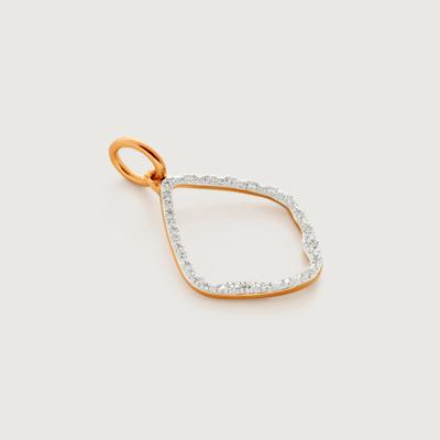 Riva Diamond Hoop Pendant, Gold Vermeil on Silver