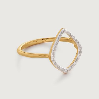 Riva Diamond Hoop Ring, Gold Vermeil on Silver