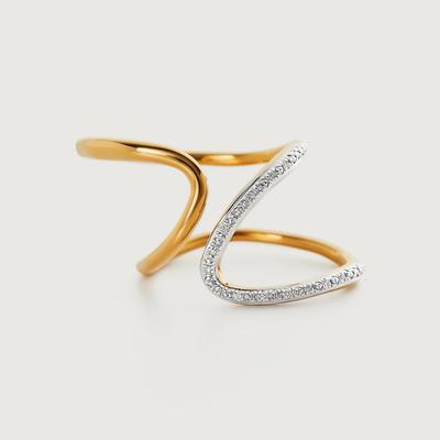 Gold Riva Diamond Open Wrap Ring Diamond
