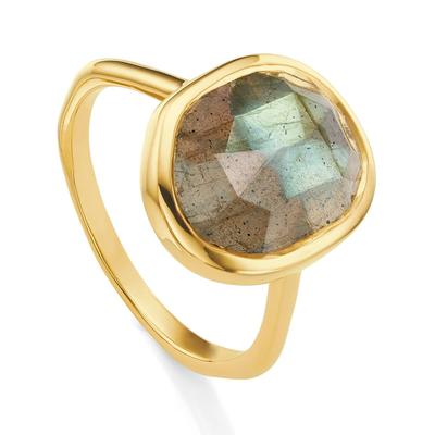 Gold Siren Gemstone Medium Ring Labradorite