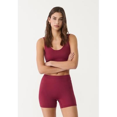 Stradivarius Basic seamless shorts Dark red XL