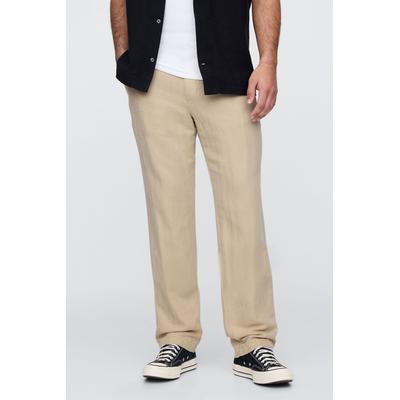 Gap Mens Beige Linen-Cotton Chinos - Beige