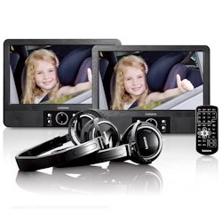 Lenco MES-415 - 9 Zoll Tragbarer DVD-Player mit Doppel-Bildschirm - USB/SD - Schwarz Image