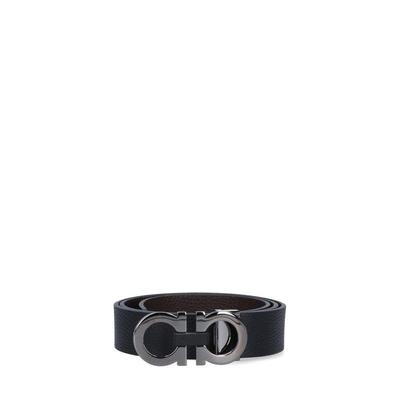 Gancini Buckle Belt - Black - Ferragamo Belts