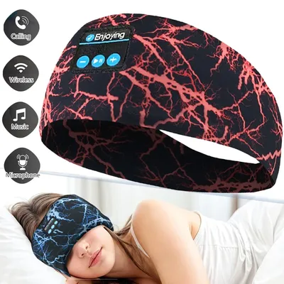 Drahtlose Bluetooth-Kopfhörer, Unisex, Sport, Musik, Stirnband, atmungsaktive Schlafaugenmaske mit Image