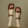 2023 sommer Frauen Sandalen Low Heels Grundlegende Echtes Leder Concise Büro Plus Größe 35-42 Damen Casual Outdoor Schuhe