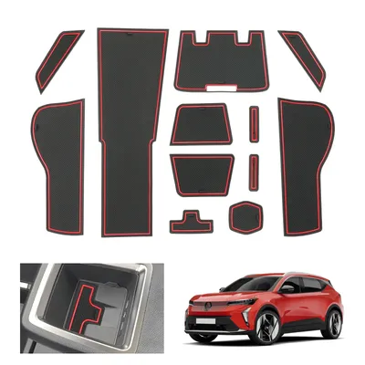 RUIYA for 2024 2025 Renault Scenic E-tech Electric Car Door Groove Mat Anti-slip Slot Pad Auto