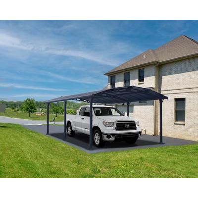 Einzelcarport PALRAM - CANOPIA "Arcadia", grau (anthrazit), H: 194cm, Carports, wartungsfrei