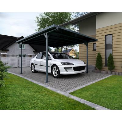 Einzelcarport PALRAM - CANOPIA "Verona", grau (anthrazit), H: 204cm, Carports, 100% UV-geschützt