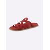 Pantolette HEINE, Damen, Gr. 40, rot, Rindsleder, Glattleder, modisch, Schuhe