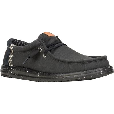 HEYDUDE Wally Elevated Basics Canvas Herren Schwarz Bootsschuhe Image