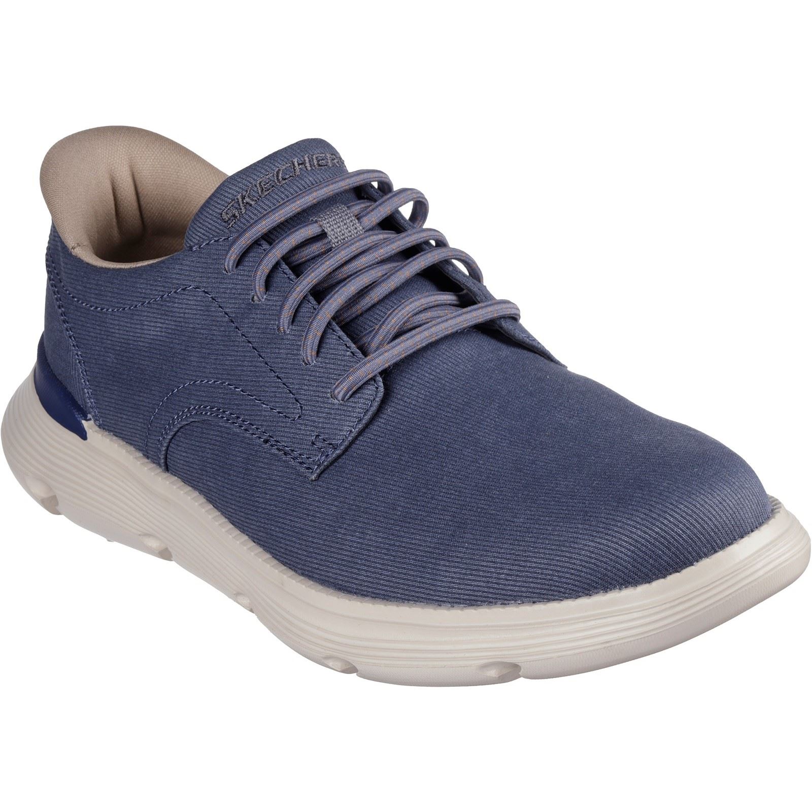 Skechers Garza Clive Herrenschuhe aus Baumwolle in Blau mit Schnürung