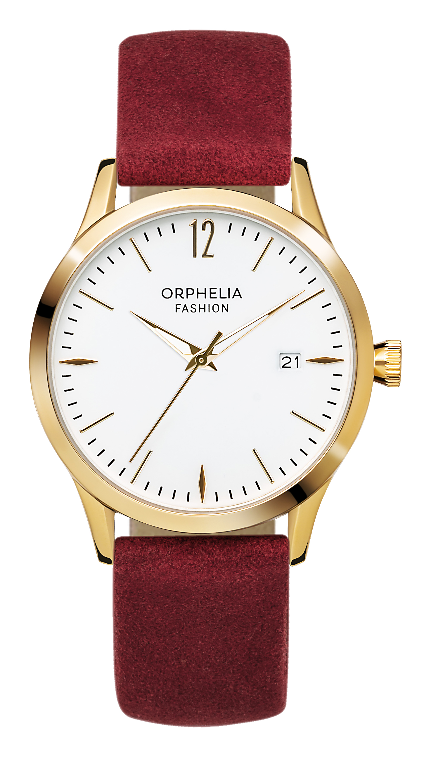 Orphelia Fashion Wildleder Damen rote Uhr OF711701 Image