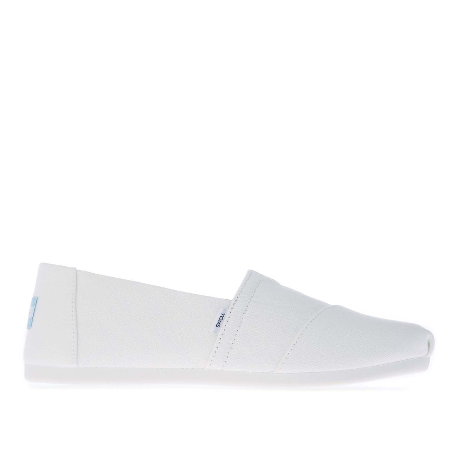 Espadrilles Alpargata toile coton recyclé Toms Pour Femme en Blanc