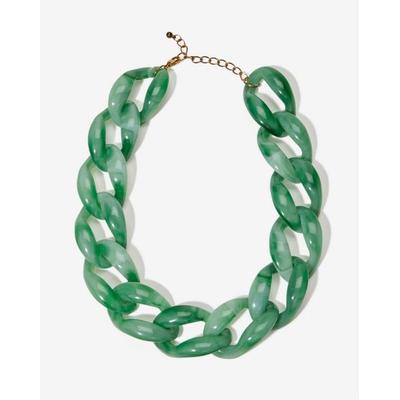 Boston Proper - Green - Marbled Acrylic Chain Necklace