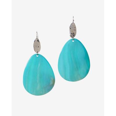 Boston Proper - Turquoise Blue - Statement Shell Teardrop Earring