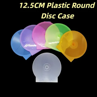 12.5CM Storage Box Transparent Plastic Round Disc Case Thickened CD DVD Disc Box